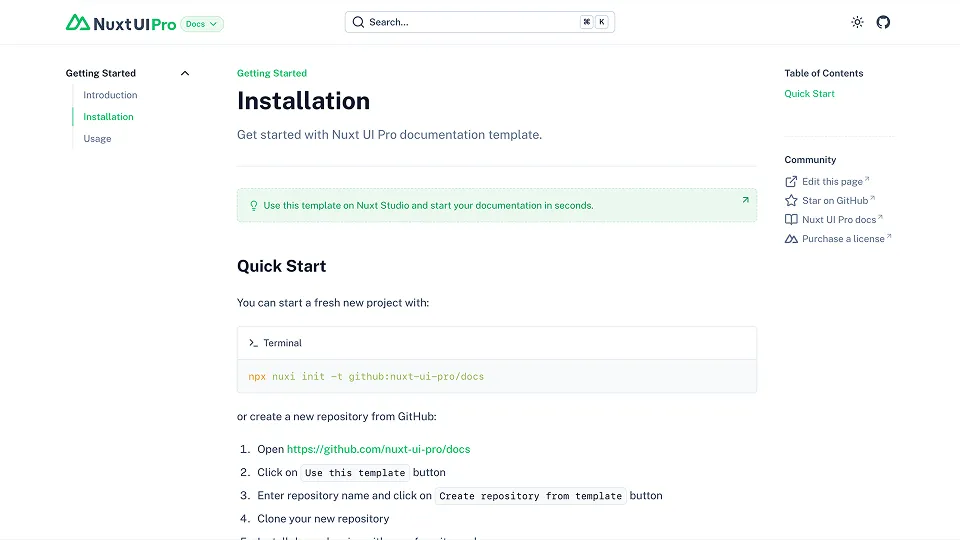 Clean website layout mockup