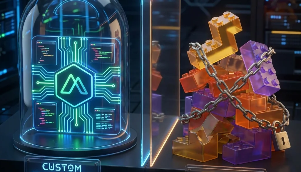 Comparison of custom Nuxt4 code versus restrictive no-code platforms