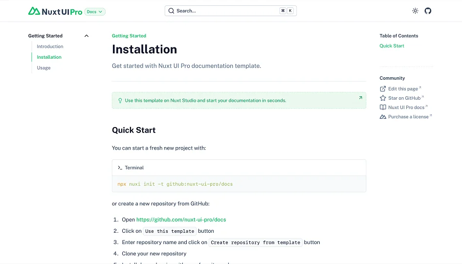 Clean website layout mockup